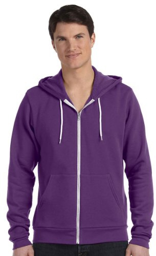 Bella 3739 Unisex Poly-Cotton Fleece Full-Zip Hoodie - Team Purple - M (US)