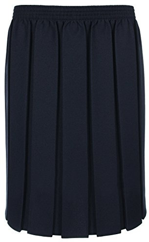 Mischief Girls Ladies School Box Pleated Elasticated Skirt Formal Ages 2-18 + Adult Sizes (8 Colours) Black