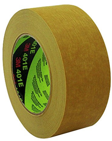 3M 401E Kreppklebeband, 48 mm x 50 m, Industrie- und Lack-Abdeckarbeiten, Beige (20-er Pack)