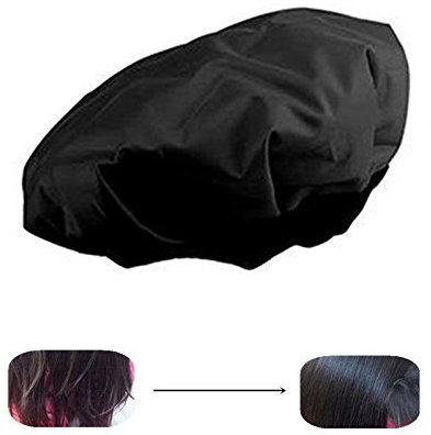 Locisne Casque de chaleur à cheveux thermiques à bricolage Chapeau de micro-cheveux Micro-cheveux micro-onde Chapeau Spa Cap Outils de coiffure Noir (Capuchon de chaleur des cheveux)