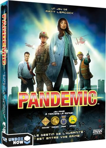 Asmodee - Pandemic - Jeu de Société Coopératif pour Enfants dès 8 Ans - Luttez Ensemble Contre Les Épidémies - 2 À 4 Joueurs - 45 Min - Le Jeu de Base en Version Française - Z-Man Games