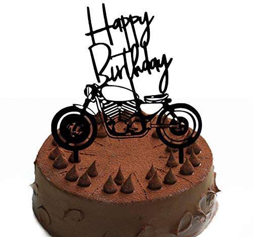 Gwolf tortendeko Motorrad, Motorrad Cake Topper, tortenaufleger Motorrad, Motorrad Geschenke für männer Geburtstag Party oder Jungen Geburtstag