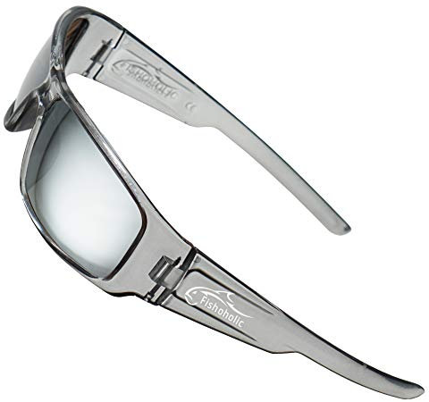 Fishoholic Polarisierte Angel-Sonnenbrille, UV400 (14 Optionen), Angelgeschenk, mit Hartschalenetui und Beutel