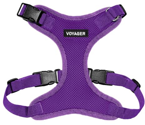 Best Pet Supplies Voyager Step-In Lock Haustiergeschirr – Allwetter-Netz, verstellbares Step-in-Geschirr für Katzen und Hunde – Violett, XS