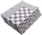 ZOLLNER 6 paños de Cocina a Cuadros, 65x65 cm, Gris, 100% algodón