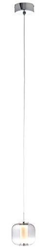 Brilliant Rafa LED Pendelleuchte 1flg chrom/rauchglas Innenleuchten,Pendelleuchten | 1x 7W LED integriert, (Lichtstrom: 437lm, Lichtfarbe: 3000K) | In der Höhe einstellbar/Kabel kürzbar