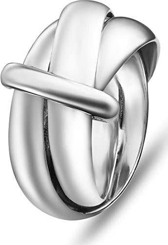 JETTE Damen-Damenring 925er Silber 59, Silber 32015362