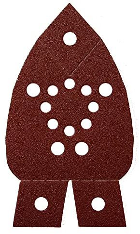 Mirka Red Deltaschleifer Schleifpapier Holz Schleifdreiecke Klett / 95x135x135 mm/Klett-Haftung / 13-Loch/Korn P180 / 5 Stück/zum Schleifen von Holz, Metall und Kunststoff
