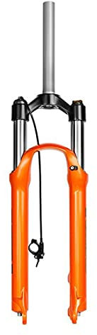 26 27,5 29 Pouces Fourches Mécaniques VTT,Alliage de Magnésium Serrure Hydraulique À Ressort Frein À Disque Fourches À Suspension (Size : 26inch)