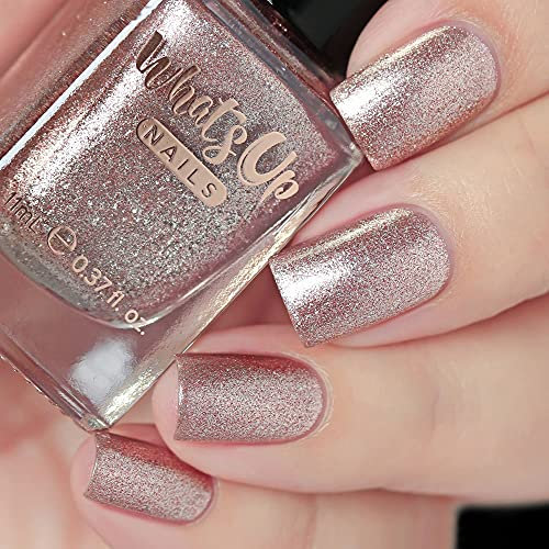 Whats Up Nails - Chrome Colored Glasses Nail Polish Rose Gold Chrome Lacquer Varnish Made in USA 21 free Cruelty Free Vegan Clean