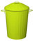 60 Litre Vintage Style Metal Tapered Dustbin & Lid - Lime Green - 62cm (H) x 38cm (Dia)