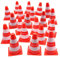 alldoro 60094 Pylonen 20er-Set für Kinder, Verkehrshütchen orange-weiß, 18 cm hoch, stapelbare Leitkegel für Slalom, Sport & Freizeit