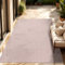 Paco Home Outdoor Teppich Flachgewebe Sisaloptik Modern Einfarbig meliert wetterfest & pflegeleicht Küchenteppich Ideal für Terrasse Balkon Garten, Grösse:150 cm Quadrat, Farbe:Pink