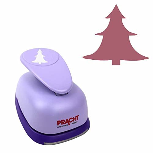 Pracht Creatives Hobby Super-Jumbo Stanzer Tannenbaum 65 mm Motivlocher, Papierstanzer