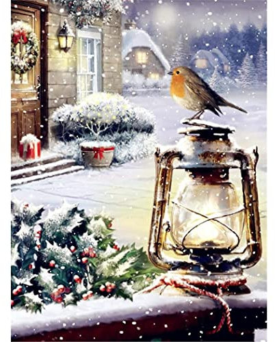 YSCOLOR Ölgemälde Nach Zahlen Malen Nach Zahlen Kits Für Erwachsene Kinder Winterlandschaft Bilder Nach Zahlen Diy Für Die Heimdekoration 40X50cm