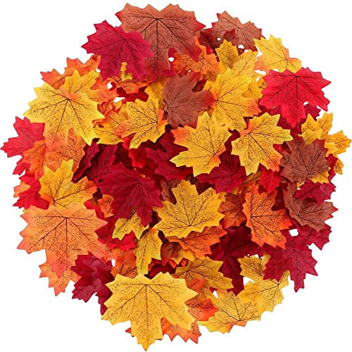 LICHENGTAI Autunno Foglie, Autunno Foglie d'Acero Artificiali Foglie di Seta, Foglie Decorazioni per la Casa Foglie Foglie Finte Autunnali Decorazioni Autunno Autunno