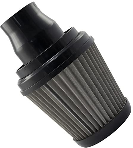 AERZETIX - C64455 - Filtro dell'aria sportivo Ø65mm universale - colore nero - per auto competizione tuning carrozzeria moto decorazione meccanica sistema di aspirazione dell'aria motore