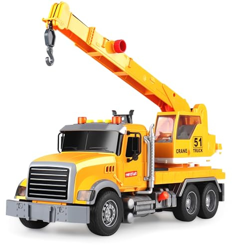 Dwi Dowellin Toys for 3 Years Old Boys Girls Kids,Construction Toy Crane Truck with Lights and Sounds
