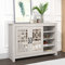 Galano Isadora 16-Pair Shoe Cabinet – Modern Shoe Storage Unit with 2 Doors & Adjustable Shelves – Freestanding Organiser for Entryway, Home or Office – Dusty Grey Oak