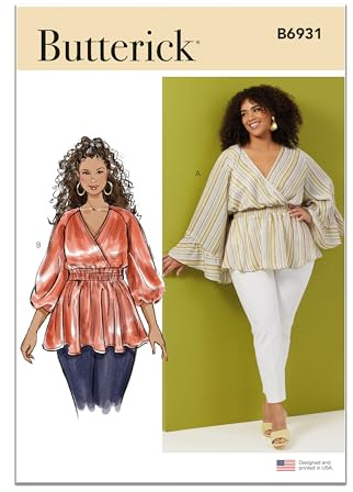 Butterick B6931W2 Women's Top W2 (20W-22W-24W-26W-28W)