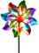 itsisa Metall Windrad Blume Regenbogen H:110 cm - Gartenstecker, Gartendekoration, Windspiel, Metallwindrad, Garten Deko