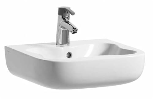 LAUFEN Florakids Waschtisch 'Wolke', 1 Hahnloch, mit Überlauf, 450x410x150mm, H8150310621041, Farbe: rot - weiß