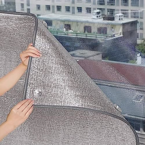 Zlovne Reflektierende Dachfenster Wärmeisolierung Sonnenschutzfolie,UV-Schutz Fensterfolie,9mm Dicke Isolierfolie Thermofolie Reflexionsplatte,für Fenster Innen oder Außen (120x200cm/47 x79)