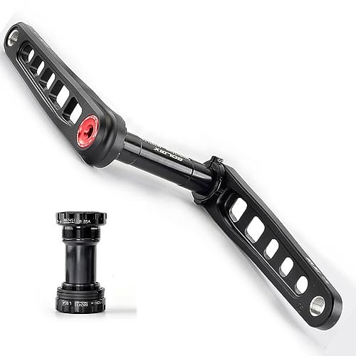 LSRRYD Fahrrad-Kurbelarm CNC 165mm 170mm 172.5mm 175mm Straßenräder Kurbel GXP Für Mountainbike mit Tretlager (Color : Black, Size : 165mm)