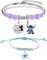 Guidre 2 Stücke St-ch Armband Lilo und st-tch Bettelarmband,St-ch Verstellbares Bettelarmband Blau Cartoon Armband für Mädchen Geburtstags und Weihnachtsgeschenke für Mädchen (E)
