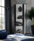 Komodee , Vitrine Schrank Tivoli, Schwarz/Weiß, Breite 55cm x Höhe 159cm x Tiefe 35cm, 3 Regalböden, für Wohnzimmer, Schlafzimmer, Eingang