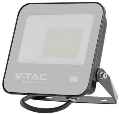 Schwarze LED-Flutlichtstrahler - Samsung - IP65-50W - 5740 Lumen - 4000K - 5 Jahre - Modell Nr: - VT-4455-B