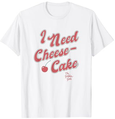 The Golden Girls I Need Cheese-Cake Vintage Chest Text Logo Camiseta