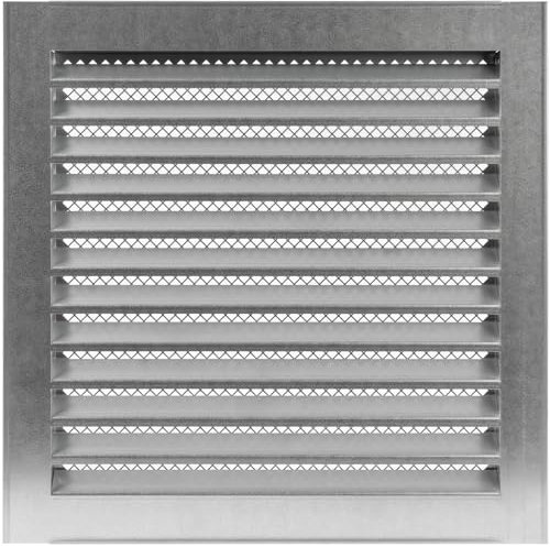 Rejilla de ventilación cuadrada de acero galvanizado de 12 x 12 pulgadas con malla de metal (conducto de 12 x 12 pulgadas/rejilla de 14 x 14 pulgadas) HVAC. Aplicaciones de calefacción, refrigeración