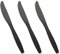 100 x Tithe Plastic Cutlery Set Reusable Black Knives Perfect for Party Tableware Picnic Weddings Camping Birthday Parties by Tezraftaar