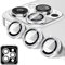 Kucheed Proteggi Obiettivo Fotocamera Diamond per iPhone 16 Pro/iPhone 16 Pro Max, Copriobiettivo per Fotocamera in Vetro Temperato Scintillante, Adesivi per Pellicole con Anelli Metallici
