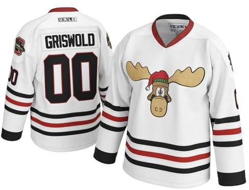 Griswold Elch Clark #00 Hockeytrikot - X-Mas Vacation Stitched Letters & Numbers Fan Apparel Breathable Polyester S-5XL