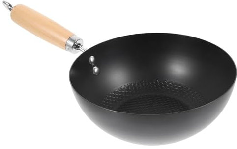 PHENOFICE Eisenwok Traditioneller Wok Mit Antihaft-bratpfanne Für Gasherd Kleiner Wok Als Kochwok Multifunktional Als Bratpfanne Und Kochtopf Für Haushalt