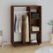 Myheimly Kleiderschrank Braun Eichen-Optik 80x40x110 cm Holzwerkstoff Kleiderständer mit viel Stauraum, Garderobe mit Rollen, Garderobenständer Garderobenschrank, Räuchereiche