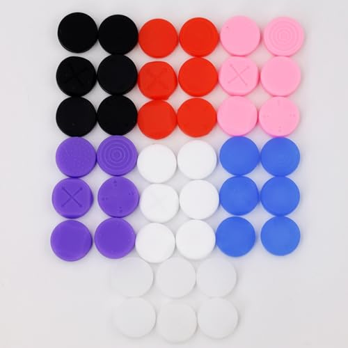 6 tappi in silicone per levetta del pollice, per joystick analogico, ricambio per PS Vita PSV 2000 PSV 1000 (nero)