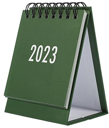 DIYEAH Mini Tischkalender Praktisch Für Büro Schule Zuhause Hochwertiges Papier Stilvolles Design Grün Organisieren Sie
