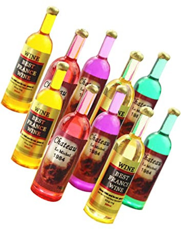 Vaguelly 18pcs Miniatur Wein Flaschen Für Puppen Harz Mini Wein Flaschen Zubehör
