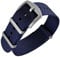 BOMBFROG NATO Strap Uhrenarmband 20mm Nylon navy Dornenschließe silber, Uhrenarmband Nato (20mm, Navy - Dornschließe silber)