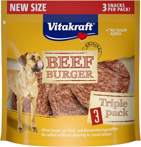 Vitakraft Beef Burger, Hundeleckerli, für zwischendurch und unterwegs, ohne Zusatz von Zucker (1x 27g)