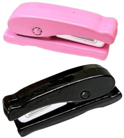 Toddmomy 2stücke Miniatur Stapler Für Metall Für Miniatur-szenen Dekoration Von Studien Schlafzimmern Und Bibliotheken Schwarz Maßstab