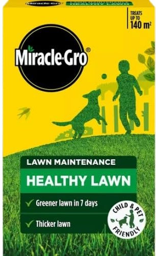 Miracle-Gro Healthy Lawn Fertiliser – Fast Green-Up Lawn Feed for Established Lawns – NPK 14-0-5 – Covers 80m² or 140m² (140m²)