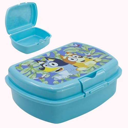 Bluey - Contenitore per il pranzo in plastica, senza BPA, a prova di perdite, per frigorifero/congelatore, per scuola, viaggi, picnic, viaggi, cibo, per bambini dai 3 anni in su