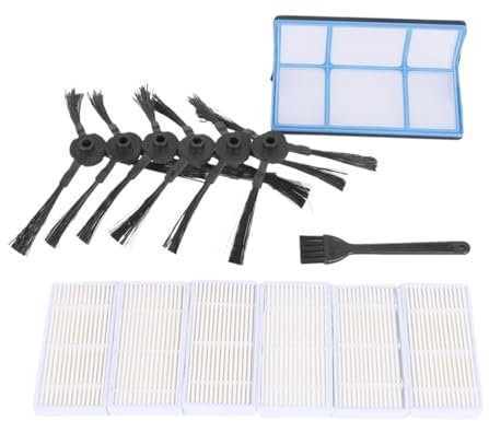 YYFHR Kit de filtres for aspirateur Robot Ilife V3, V3S, V5, V5S Pro, 6 brosses latérales et 1 pièce de Rechange Filtre de Brosse pour aspirateur