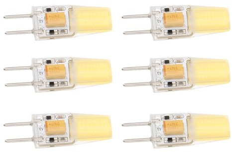 Saluaqui Energiesparende GY6.35 COB -Glühbirne 5W für Decken- und Wandleuchten AC/DC 12 V mit Augenschutz und Langer Lebensdauer 6 Pack (Weiße Beleuchtung)