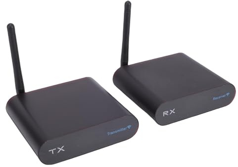 Annadue AV540 Kabelloser AV Sender Empfänger, 5,8G ISM Audio Video Receiver Sender Kit, 400 M Große Reichweite, PAL/NTSC Unterstützung, Plug and Play (EU-Stecker)