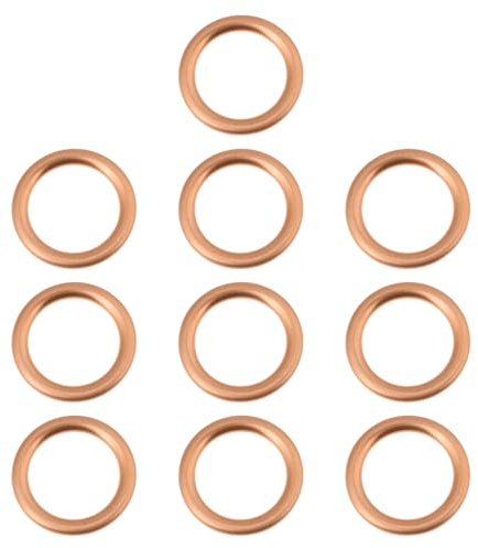 LT Easiyl 10 Juntas de Drenaje del Cárter de Aceite de Coche 14 X 20 X 2 Mm MD050317 Compatible con Mitsubishi Pajero Shogun V98W MK4 3.2 Did 1064A034